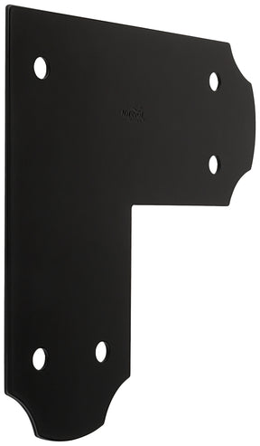 National Hardware Hartley Series N800-015 L-Strap, 11-1/4 in L, 11-1/4 in W, Steel, Storm Shine Powder-Coated