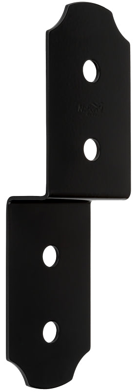 National Hardware Hartley 1219BC Series N800-024 Joist Tie, 10 in L, 3 in W, Steel, Powder-Coated/Storm Shine, Black