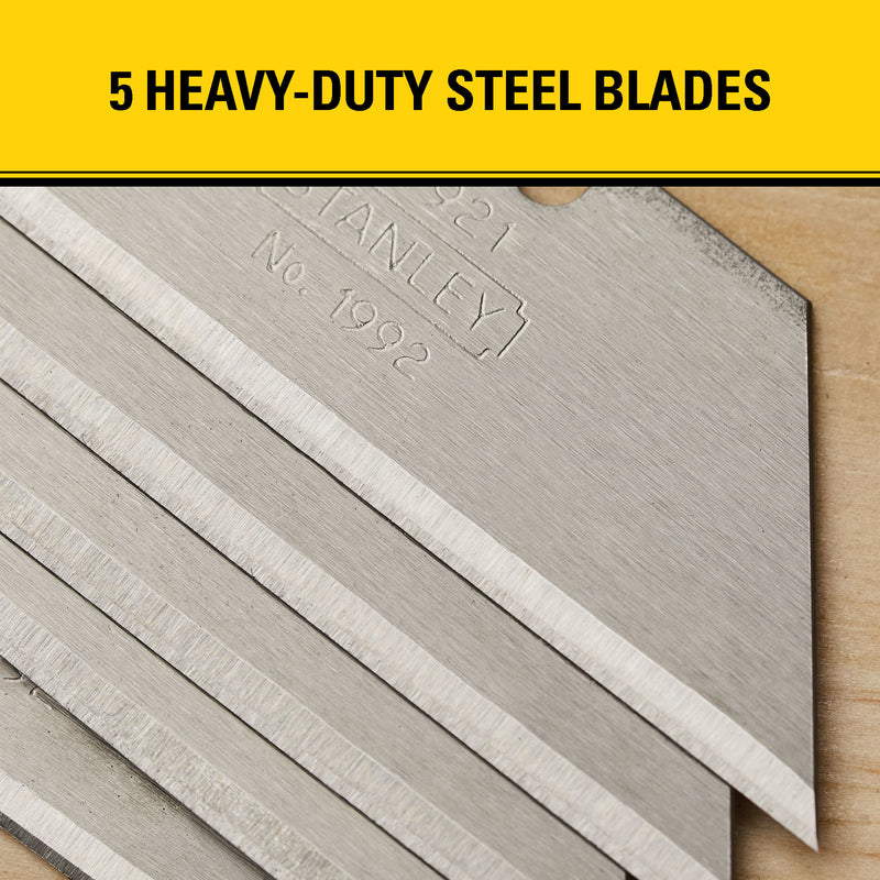 Stanley Steel Heavy Duty Replacement Blade 2-7/16 in. L 5 pc, Pack of 10