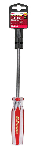 Ace 1/4 in. X 6 in. L Slotted Screwdriver 1 pc, Pack of 3