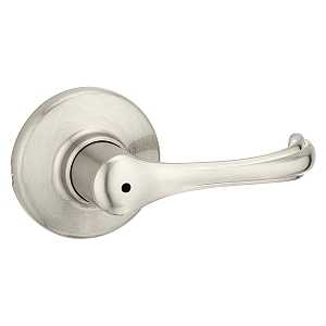 Kwikset 300DNL 15 Privacy Lever, Thumbturn Lock, Satin Nickel, Zinc, Residential, Re-Key Technology: SmartKey, 3 Grade