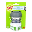 Scotch-Brite 495 Soap Dispensing Brush, 4 in W Brush, 6 in L, Plastic Handle, Blue/White