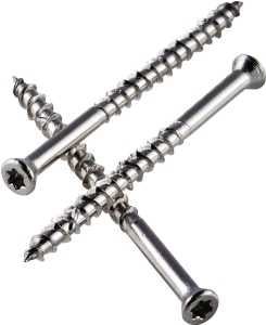 Simpson Strong-Tie T10300WPP Deck Screw, #10 Thread, 3 in L, Box Thread, Flat Head, Steel, Stainless Steel, 350/PK