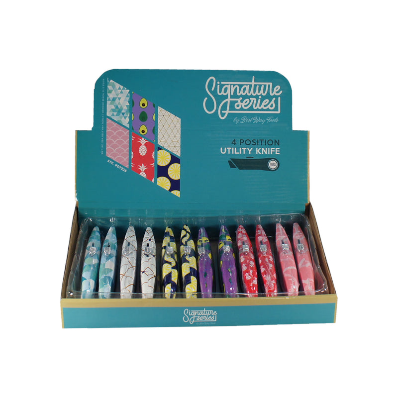 Best Way Tools Signature Series 12 in. Retractable Floral Utility Knife Assorted 12 pc, Pack of 12