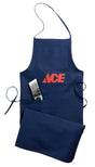 Ace Heavy Duty 1 pocket Cotton Shop Apron Blue 1 pk