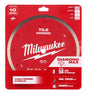 Milwaukee DIAMOND MAX 49-93-9210 Saw Blade, 10 in Dia, 5/8 in Arbor, Diamond Cutting Edge, Continuous Rim