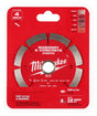 Milwaukee 49-93-9302 Saw Blade, 4 in Dia, 5/8 in, 7/8 in, 20 mm Arbor, Diamond Cutting Edge, Segmented Rim