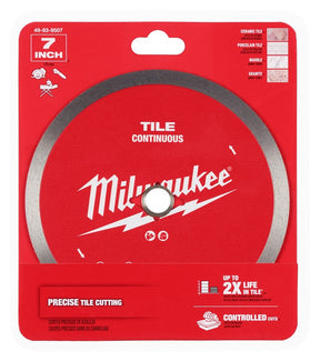 Milwaukee 49-93-9507 Saw Blade, 7 in Dia, 5/8, 7/8 in Arbor, Diamond Cutting Edge, Continuous Rim
