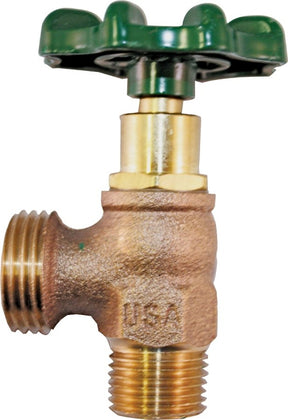 Arrowhead Brass 221LF Boiler Drain, 1/2 x 3/4 in Connection, MIP x MHT, 125 psi Pressure, 8 to 9 gpm, Manual Actuator