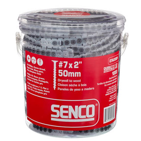 Senco DuraSpin No. 7 Sizes X 2 in. L Phillips Coarse Collated Drywall Screws 1000 pk