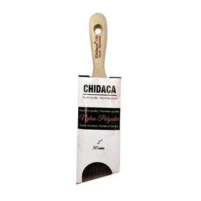 Chidaca 186 Series 18650 Paint Brush, 2 in W, Angular Brush, Nylon/Polyester Bristle, Short Handle