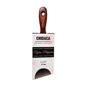 Chidaca 186 Series 18663 Paint Brush, 2-1/2 in W, Angular Brush, Nylon/Polyester Bristle, Short Handle