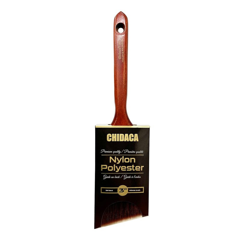 Chidaca 188 Series 18875 Paint Brush, 3 in W, Angular Brush, Nylon/Polyester Bristle