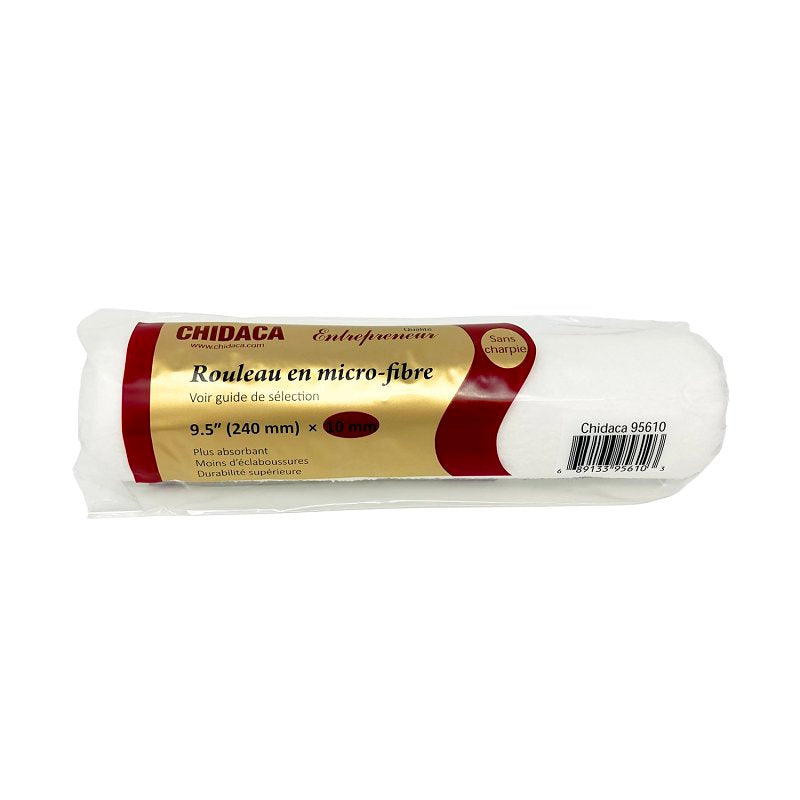 Chidaca 95610 High-Density Roller Cover, 10 mm Thick Nap, 9-1/2 in L, Microfiber Cover