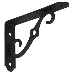 National Hardware 152BC Series 229393 Shelf Bracket, 80 lb, 5 in L, 0.94 in H, Steel, Antique Black