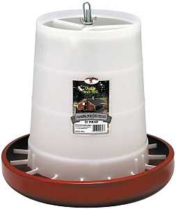 Little Giant PHF22 Poultry Feeder, 22 lb Capacity, Plastic, Red, Hanging Mounting, Pack of 2