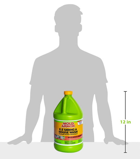 Mold Armor FG581M E-Z Siding and House Wash Pressure Washer Concentrate, Liquid, Mild Bleach, 1 gal