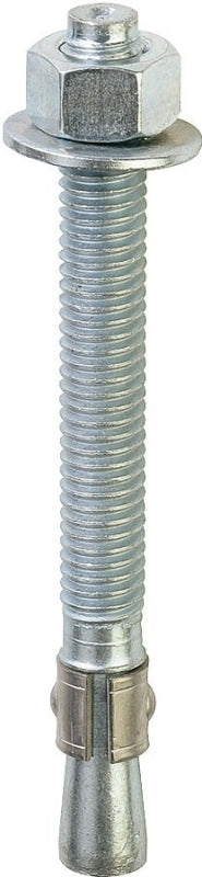 Red Head 12019 Wedge Anchor, 1/2-13 Thread, 1/2 in Dia, 5-1/2 in OAL, Carbon Steel, Zinc, 10/PK