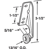 Prime-Line R 7141 Drawer Track Roller, 13/16 in Dia, Plastic/Steel