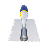 QEP 11 in. W X 4-1/2 in. L Stainless Steel Square Notched Trowel