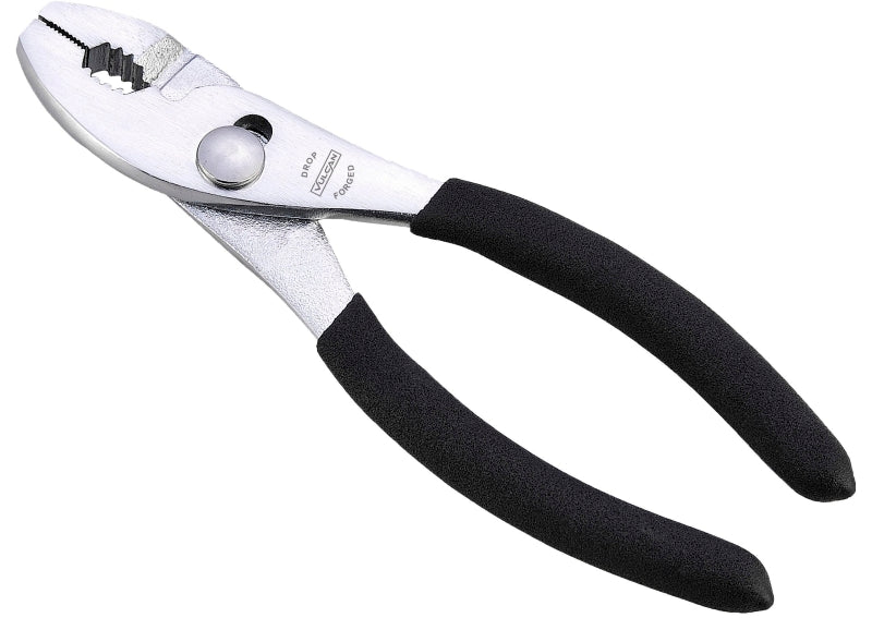 Vulcan JL-NP001 Slip Joint Pliers, 6 in OAL, 1 in Jaw Opening, Black Handle, Non-Slip Grip Handle, 1 in W Jaw, Pack of 40