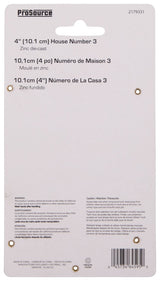 ProSource N-Z043SN-3L-PS House Number, Character: 3, 4 in H Character, 2.36 in W Character