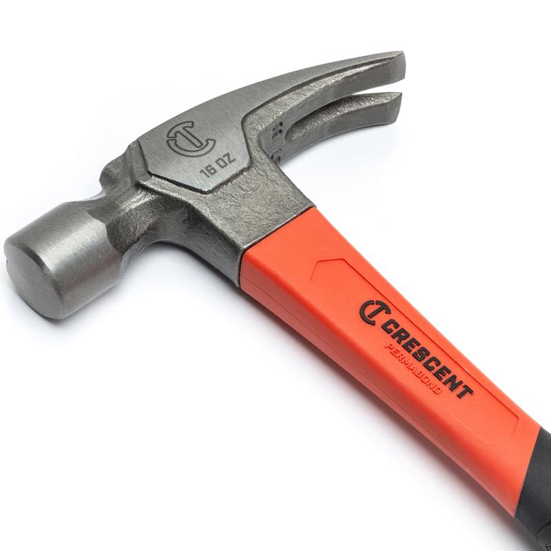 Crescent Pro Series 16 oz Smooth Face Rip Claw Hammer 5.5 in. Fiberglass Handle