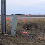 C.H. Hanson 36 in. Fluorescent Orange Marking Flags Polyvinyl 100 pk