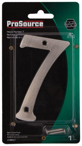 ProSource N-Z047SN-PS House Number, Character: 7, 4 in H Character, 2.21 in W Character