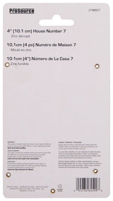 ProSource N-Z047SN-PS House Number, Character: 7, 4 in H Character, 2.21 in W Character