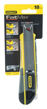 Stanley FatMax 7 in. Retractable Snap-Off Utility Knife Black/Yellow 1 pk