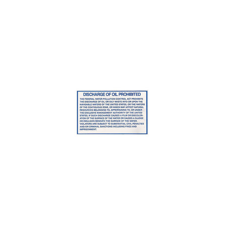 Oil Discharge Label