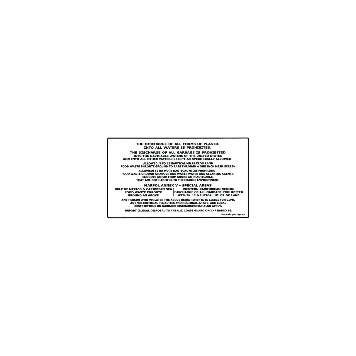Pollution Prevention Label