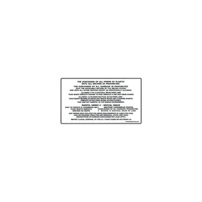 Pollution Prevention Label