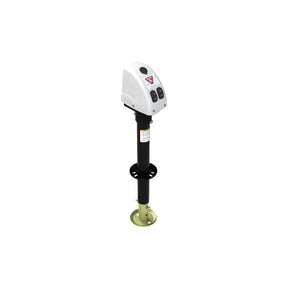 Bulldog 500188 White 3,500 lb Capacity Powered A-Frame 14″ Travel RV Trailer Jack, White Case