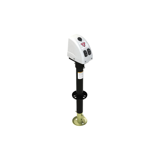 Bulldog 500188 White 3,500 lb Capacity Powered A-Frame 14″ Travel RV Trailer Jack, White Case