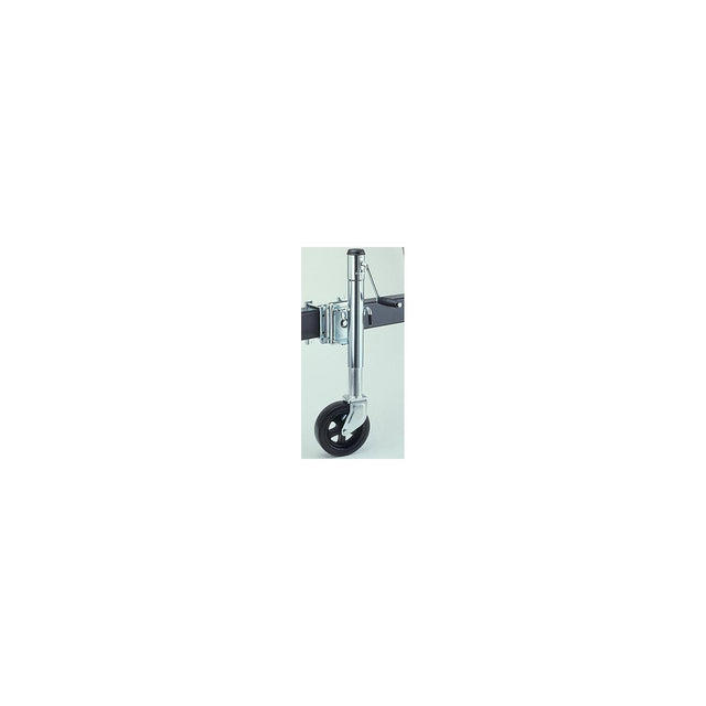 Fulton XP15L0101 12″ Travel 1,500 lb Max Load Bolt Thru Swivel Jack with 8″ Wheel, Zinc