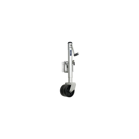 Fulton XPD15L0101 1,500 lb Max Load Heavy Duty Dual Wheel Bolt On Swivel Jack, Z-Max 600 Silver