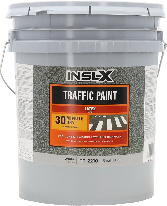 Insl-X TP2210099-05 Traffic Marking Paint, Flat, White, 5 gal, Can