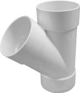 Canplas 414136BC S&D Sewer Pipe Wye, 6 in, Hub, PVC, White, SCH 40 Schedule