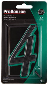 ProSource N-014-PS House Number, Character: 4, 4 in H Character, 2.28 in W Character
