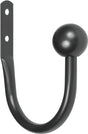 Kenney KN74983 Curtain Holdback, 5/8 in Dia Wire, Metal, Black