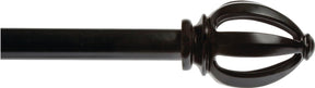 Kenney KN80209 Curtain Rod, 3/4 in Dia, 36 to 66 in L, Metal, Black