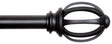 Kenney Fast Fit Series KN75240 Curtain Rod, 5/8 in Dia, 36 to 66 in L, Steel, Black