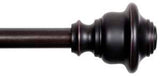 Kenney Fast Fit Series KN75242 Curtain Rod, 5/8 in Dia, 36 to 66 in L, Steel, Weathered Brown