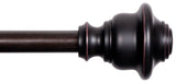Kenney Fast Fit Series KN75242 Curtain Rod, 5/8 in Dia, 36 to 66 in L, Steel, Weathered Brown