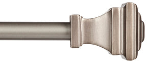 Kenney Fast Fit Series KN75244 Curtain Rod, 5/8 in Dia, 36 to 66 in L, Steel, Pewter