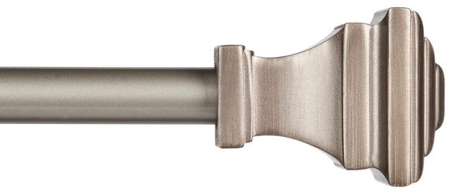 Kenney Fast Fit Series KN75244 Curtain Rod, 5/8 in Dia, 36 to 66 in L, Steel, Pewter