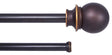 Kenney Fast Fit Series KN75216 Curtain Rod, 5/8 in Dia, 36 to 66 in L, Steel, Brown, Oil-Rubbed Bronze