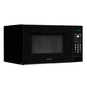 Danby DBMW1121BBB Countertop Microwave, 1.1 cu-ft Capacity, 900 W, 2 Cooking Stages, Metal, Black